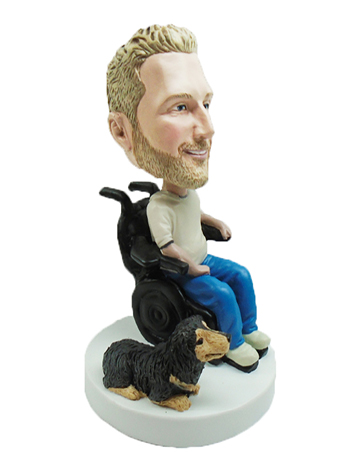 Man in Wheelchair and Dog