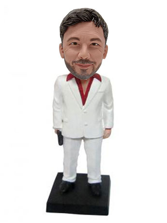 Man in White Scarface Suit