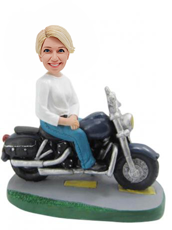 Woman on a motorcycle