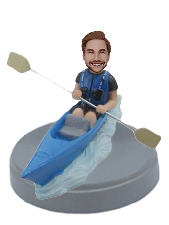 Man canoeing
