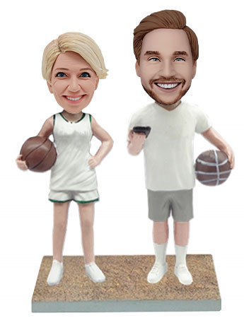 Happy Basketball Couple
