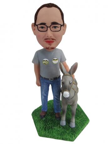 Guy and his donkey